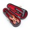 Wooden Miniature Violin with Stand,Bow and Case Mini Musical Instrument Miniature Dollhouse Model Home Decoration (3.15"x1.18"x0.59")